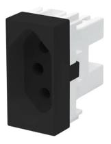 Módulo Tomada Padrão Preto 10A/250V - Fame