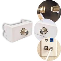 Módulo Tomada Para Antena De Tv Com Conector Cabo Coaxial Módulo Tomada Para Antena De Tv Com Conector Cabo Coaxial