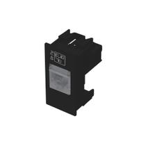 Módulo Tomada para Rede de Informática Fame Habitat Black RJ45 Cat6 8 Vias Preto