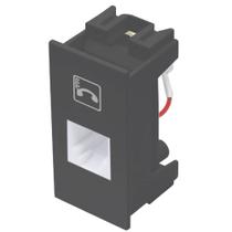 Módulo Tomada para Telefone RJ11 4 Vias Habitat Black - 4039 - FAME Módulo Tomada para Telefone RJ11 4 Vias Habitat Black - 4039 - FAME