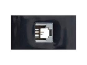 Modulo tomada para telefone rj11 pezzi linha 50000 preto