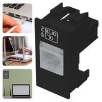 Módulo Tomada Rede Rj45 Preto Fame Habitat Black 4041