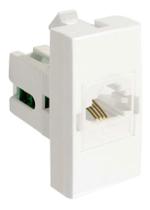 Módulo Tomada Rj11 4 Vias Branca - 6165 Alumbra Siena Módulo Tomada Rj11 4 Vias Branca - 6165 Alumbra Siena