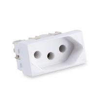 Módulo Tomada Simples 2P+T 20A 250V Branco Rubi - Force Line