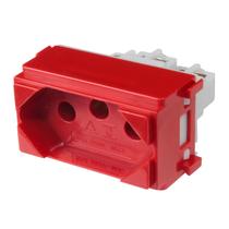 Módulo Tomada Tampa Vermelha 20A Bivolt Linha i9 Ilumi Ref.: 95142