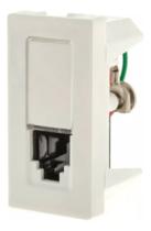 Módulo Tomada Telefone RJ11 2 Fios Branco - Pial Plus +