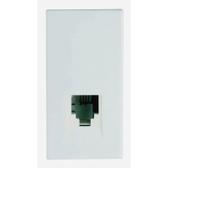 Modulo Tomada Telefone RJ11 Branca Linha ILUS 5TG99001 SOPRANO Modulo Tomada Telefone RJ11 Branca Linha ILUS 5TG99001 SOPRANO