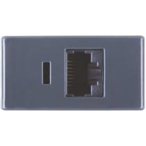 Módulo Tomada Telefone Rj11 Tramontina Grafite Tramontina