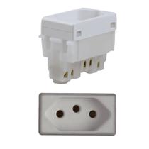 Módulo Tomada Tramontina 2P+T 10A 250V Branco -57115/030 Módulo Tomada Tramontina 2P+T 10A 250V Branco -57115/030