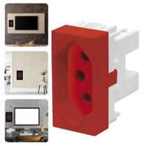Módulo Tomada Tripolar 20a Vermelha Fame Habitat 2323 Módulo Tomada Tripolar 20a Vermelha Fame Habitat 2323