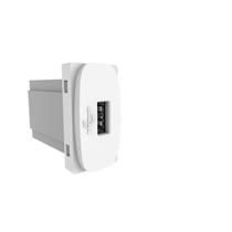 Módulo Tomada USB 2A Bivolt 1 Módulo Gracia Alumbra Branco Módulo Tomada USB 2A Bivolt 1 Módulo Gracia Alumbra Branco
