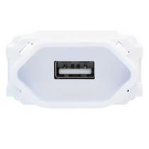 Módulo Tomada USB 2A Branco - RVB-1200/3 - RAVENNA Módulo Tomada USB 2A Branco - RVB-1200/3 - RAVENNA