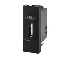 Módulo Tomada USB Preto - 615088PT - Pial Plus +