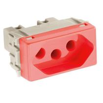 Módulo Tomada Vermelho 20A - Tramontina Liz Grafite - Tlg050 Módulo Tomada Vermelho 20A - Tramontina Liz Grafite - Tlg050