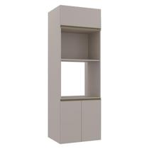 Módulo Torre Micro-Ondas Forno 70cm x 208cm 100% MDF Cozinha Modulada Gold Robel Fendi/Fendi