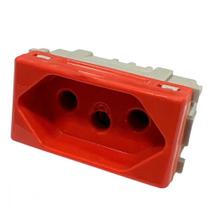 Modulo Tramontina Liz/Lux² 1 Tomada 2P+T. 20A. Vermelha - 57115/039 Modulo Tramontina Liz/Lux² 1 Tomada 2P+T. 20A. Vermelha - 57115/039