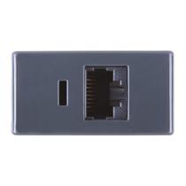 Módulo Tramontina Rj45 Cat 6 Grafite Tramontina Módulo Tramontina Rj45 Cat 6 Grafite Tramontina