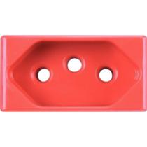 Módulo Tramontina - Tomada 2P+T 20A 250V - Vermelho