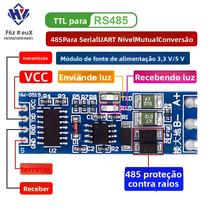 Módulo TTL RS485 3.3V 5V Conversor De Nível Serial UART Circuito Integrado De Controle De Fluxo De Módulo TTL RS485 3.3V 5V Conversor De Nível Serial UART Circuito Integrado De Controle De Fluxo De