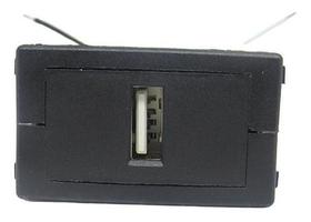 Módulo USB com 1 Entrada 2.1A Ultra Rápido Preto