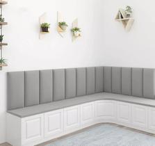 Módulos De Cabeceira Para Canto Em L Cama De Solteiro 15 placas Estofada