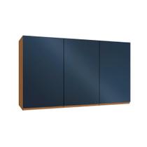 Módulos de Cozinha Kappesberg Ciela Armário Ciela R646 c/ 3 Portas 120cm Canela/Azul-Kappesberg