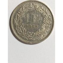 Moeda 1 Franco 1985 linda moedas para colecionadores e coleção mundo munismático rara - Moeda antiga