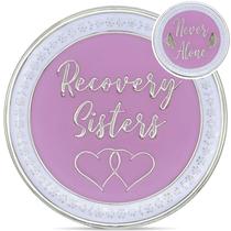 Moeda AA tripla Sobriety Chip Recovery Sisters lilás 34 mm Moeda AA tripla Sobriety Chip Recovery Sisters lilás 34 mm