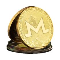 Moeda Comemorativa De Cripto Monero Banhada a Ouro, Não Monetária, Presente De Lembrança