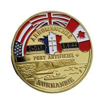 Moeda Comemorativa Do Desembarque Na Normandia, Souvenir Da Segunda Guerra Mundial, Moeda Da Divisão
