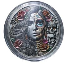 Moeda comemorativa High Relief Rose Mechanical Woman