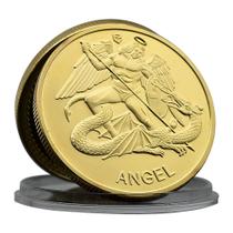 Moeda comemorativa Iron Warrior Angel Dragon St. Michael