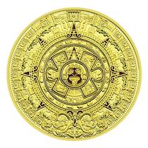 Moeda comemorativa Maya Totem Symbol Gold-Tone Iron 35g