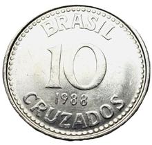 Moeda de 10 Cruzados de 1988 da República Federativa do Brasil