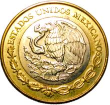 Moeda de 10 Pesos de 2018 do México - pesos mexicanos