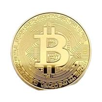 Moeda De Bitcoin Banhada a Ouro, Objeto De Coleção, Arte, Presente Comemorativo, Casascius Bit BTC,