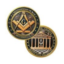 Moeda De Maçonaria Prateada Olho De Deus Medalha Comemorativa Colecionável Moeda De Maçonaria Prateada Olho De Deus Medalha Comemorativa Colecionável