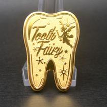 Moeda Fada Do Dente Leite Tooth Fairy Money Dourada