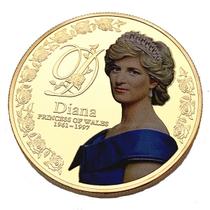 Moeda Rainha Britânica e Princesa Diana Anime 4cm 30g Iron Moeda Rainha Britânica e Princesa Diana Anime 4cm 30g Iron