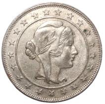 Moeda SOBERBA de Prata de 2.000 Réis de 1924 da República dos Estados Unidos do Brasil