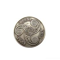 Moeda Viking Tranças Runas Triquetra Vikings Ragnar Customizada da Sorte