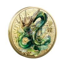 Moedas Comemorativas Dragão Tigre Suzaku Tai Chi Bestas Míticas Chinesas Zodíaco Sorte Colecionáveis