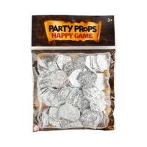 Moedas De Tesouro Pirata De Halloween Em Ouro E Prata, 100 Peças, 37cm, Suprimentos Para Festas,