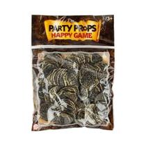 Moedas De Tesouro Pirata De Halloween Em Ouro E Prata, 100 Peças, 37cm, Suprimentos Para Festas,