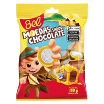 Moedas sabor Chocolate Bel 150g (média de 37 unidades) Moedas sabor Chocolate Bel 150g (média de 37 unidades)