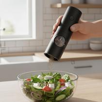 Moedor à Pilha De Sal Pimenta Temperos Condimentos Automático Com Ajuste de Moagem Portátil Chef