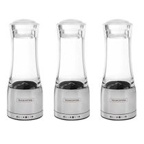 Moedor Aço Inox Acrílico Tramontina para Sal e Pimenta 3 Unidades 61653000X3