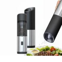 Moedor Automático de Sal e Pimenta Elétrico Aço Inox LED
