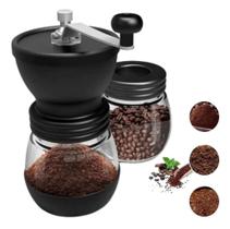 Moedor Café Manual Cerâmica Vidro Reservatório Com Regulagem