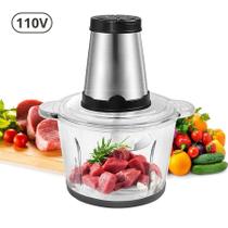 Moedor Carne Elétrico 2L Uso Doméstico, Aço Inoxidável, 110V